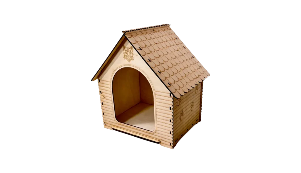 Laser cut wooden pet house, ξύλινο σπιτάκι γατας κοπή λέιζερ, Laser Muse Art