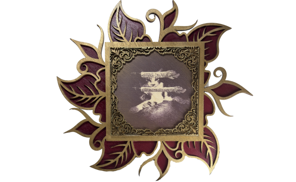 pet-photo-frame-egraved-gold-vintage-γάτα-φωτογραφία-χαραγμένη-πίνκας